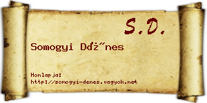 Somogyi Dénes névjegykártya