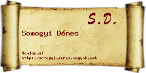 Somogyi Dénes névjegykártya
